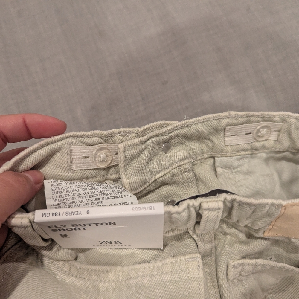 Zara girls fly button shorts adjustable waist - Picture 4 of 10